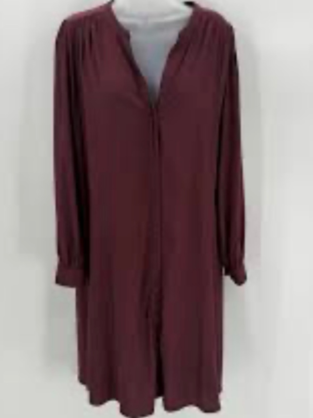 Banana Republic Long Sleeve Burgundy Tunic Dress